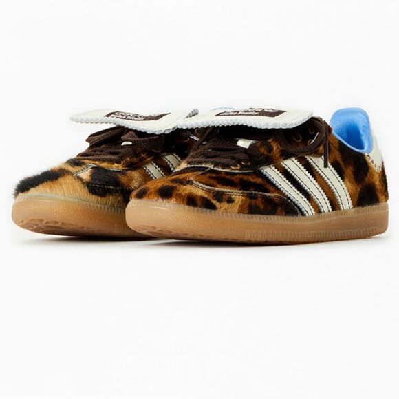 adidas x Wales Bonner Samba Pony Leopard Shoes - Picture 2 of 7